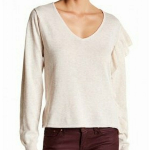 John + Jenn Sweaters - NWT TOP SWEATER RUFFLE OVERSIZED